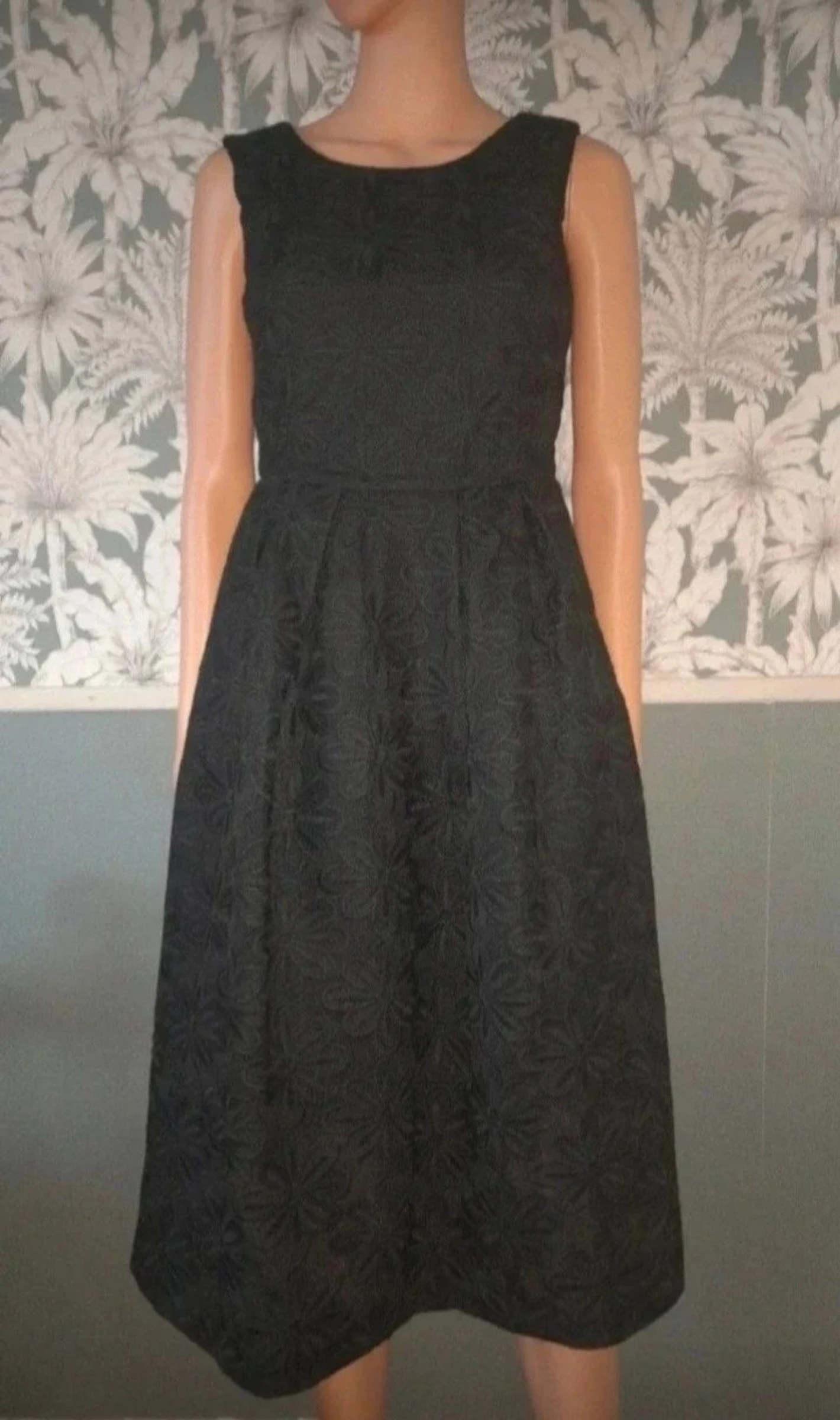 Black Claudie Pierlot Regina floral dress size 36 – photo 4